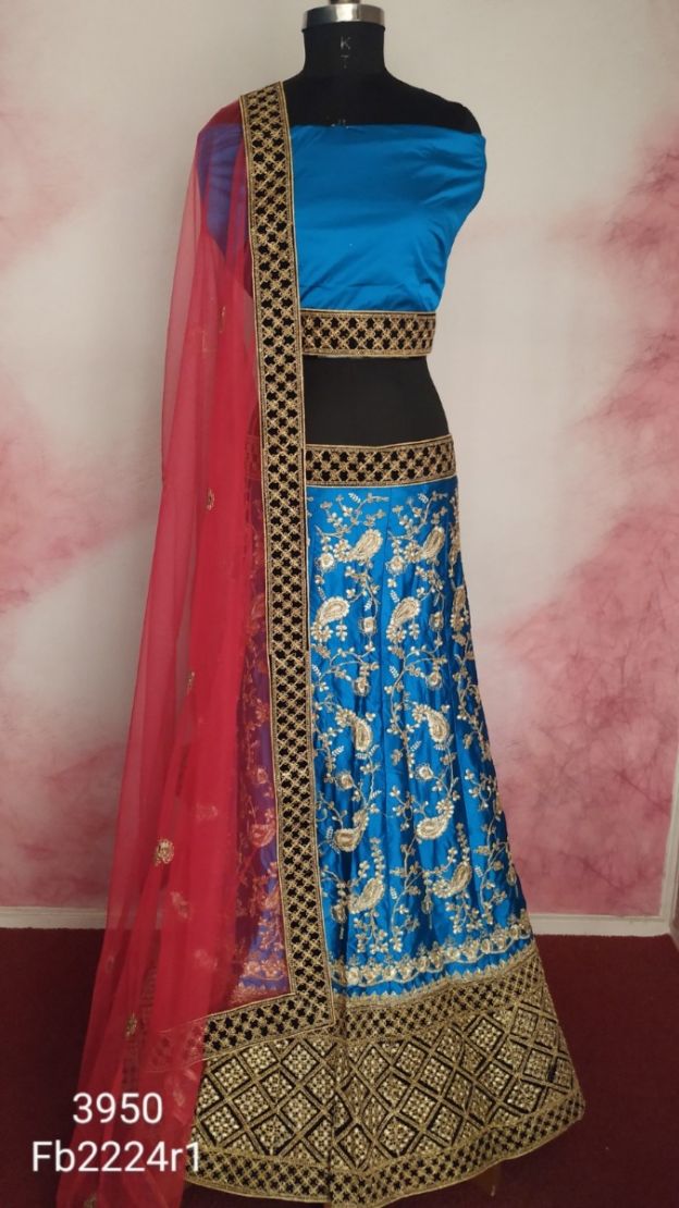 Buy Sensational Red & Royal Blue Banarasi Brocade Wedding Wear Lehenga  Choli designs online | Fashion Clothing