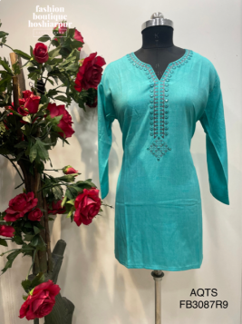 SEAGREEN COTTON KURTI