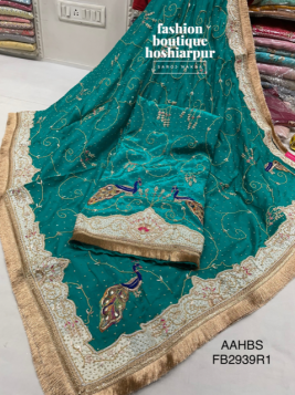 BRIDAL SUIT DESIGNER FULL EMBROIDERED WITH FARKAWADI WORK