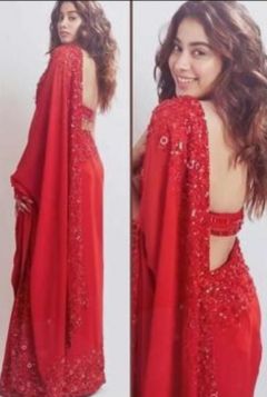 Hot Red bollywood style saree