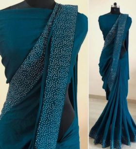 Cotton party wear designer looked saree