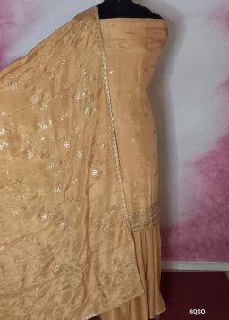 Silk shirt and shantoon bottom and silk dupatta