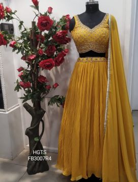 HALDI STYLE LATEST YELLOW LEHENGA 2022