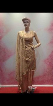 TAN BROWN SILK PUNJABI SALWAR SUIT