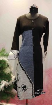 WINTER TRENDY GIRLISH WOOLEN KURTIS