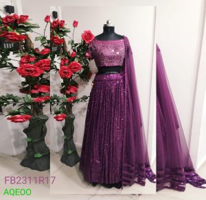 Party wear Lehnga WINE SHADE