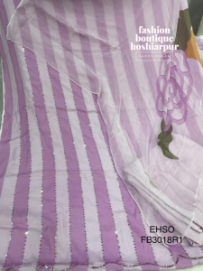 PURPLE LINING STYLE UN STITCH SUIT WITH PRINTED CHIFFON CHUNNI