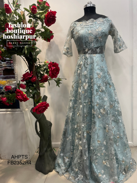 BABY BLUE LONG DOLLED-UP DRESS
