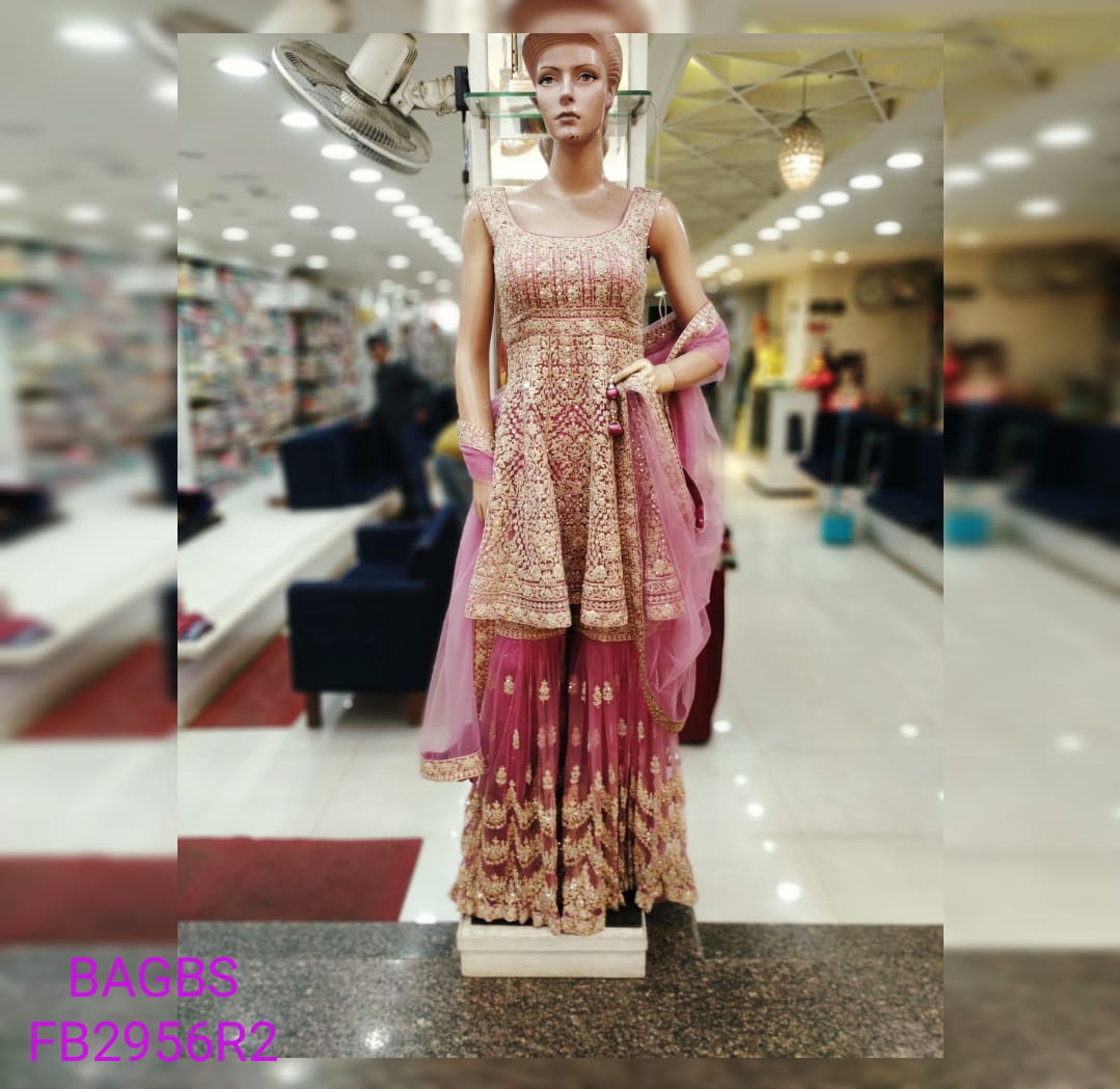Party wear sharara SUIT BABY PINK