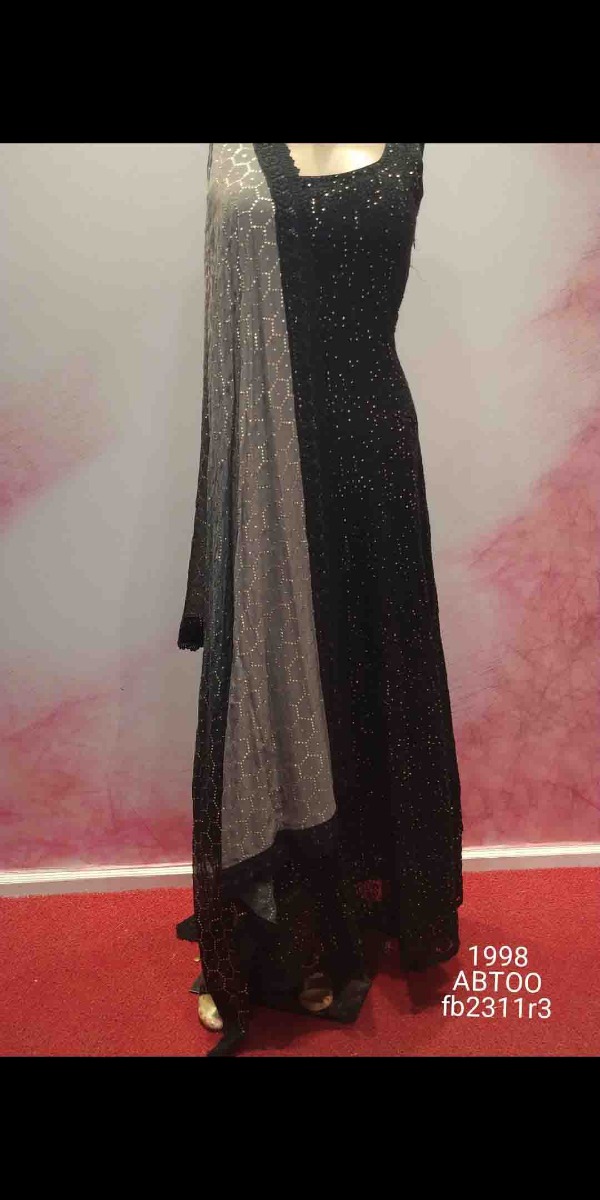 ALIA BHATT BLACK ELEGANT GEORGETTE DRESS