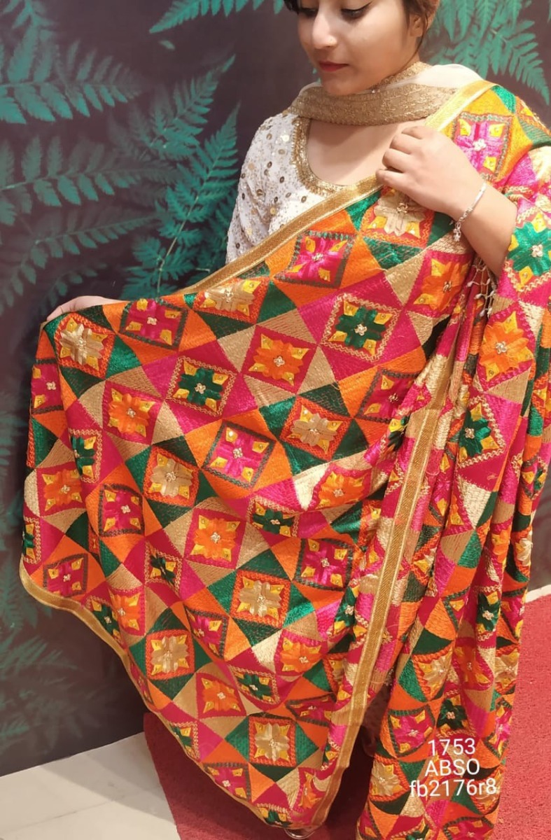 Fulkari Dupatta Only