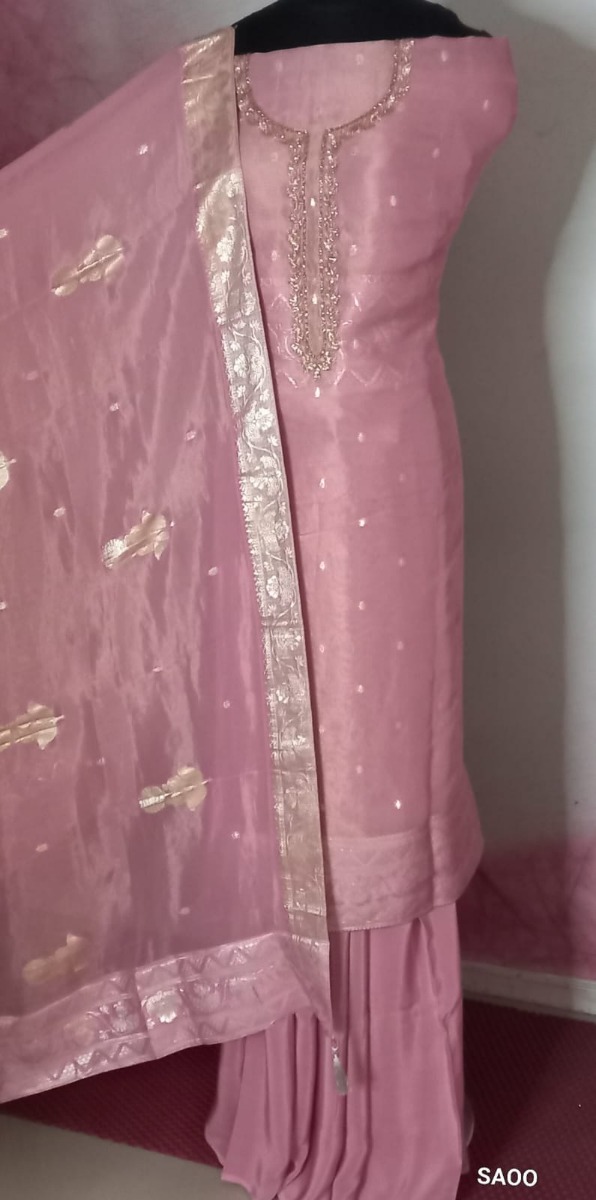 Banarasi shimmer suit