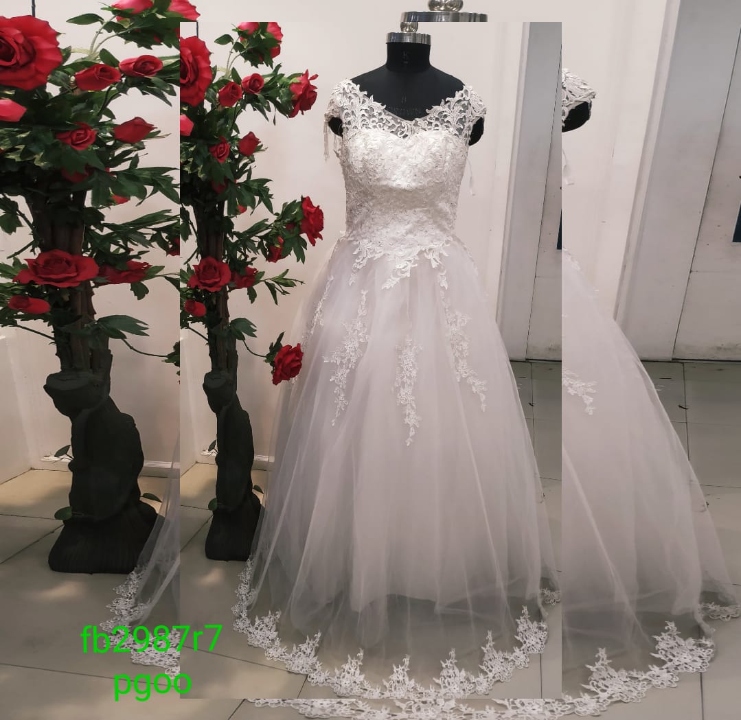 PRINCESS WHITE NET GOWN