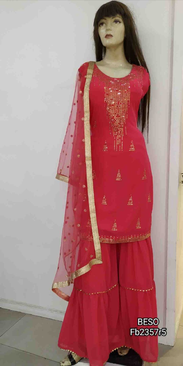 CLASSY ROMANTIC RANI COLOUR SHARARA SUIT
