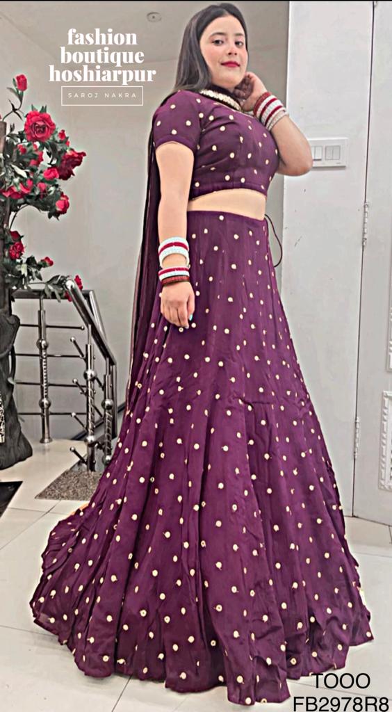 GEORGETTE VERY ELEGANT LEHNGA CHOLI AND WITH DUPATTA