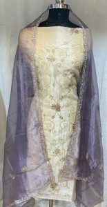 Shimmer Fabric Lovely Party Wear Suit Golden Colour