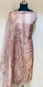 Shimmer Fabric Onion Colour Lovely Party Wear  Suit