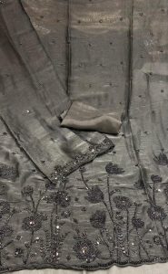 Shimmer Fabric Black Colour Party Wear Suit