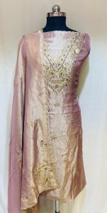 Shimmer Fabric  Onion Colour  Lovely  Party Wear  Suit