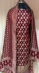 Banarasi Silk  Mehroon Colour Bridal Suit