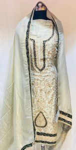 Sea Green colour Shimmer Fabric Gotta paati Party wear suit