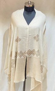 Cream Colour Pure Pashmina Fabric Stole