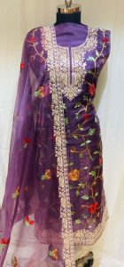 Organza Fabric Movish Colour Lovely Party wear Suit