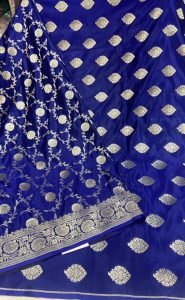 Banarasi Silk Royal Blue Lovely Designer Suit