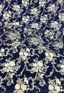 Crape Fabric Navy Blue Casual Wear Suit