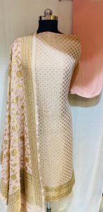 Grorgette Fabric Baby Pink Colour Party Wear Suit