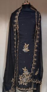 Organza Fabric Black Colour Lovely  Party Wear Suit