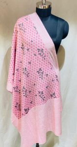 Woollen Fabric Pink Colour Stole
