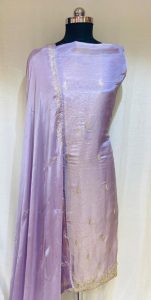 Silk Fabric Lavender Colour Party Wear suit
