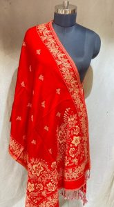 Woollen Fabric Red Colour Lovely  Stole