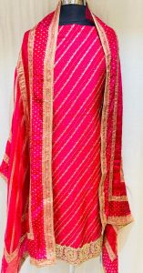 Banarasi Silk Attractive Hot Pink Party Wear Suit