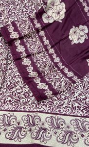 Woolen Fabric Purple Colour Casual Wear Suit