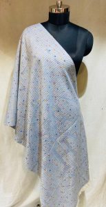 Woolen Fabric Powder Blue Colour Stole