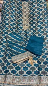 Girlish Look Peacock Colour  Banarasi Shimmer  Suit
