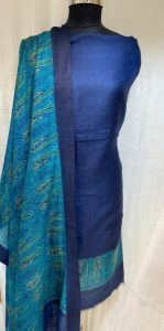 Unstitched Navy Blue  Winter Woollen Suit