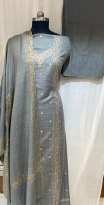 Grey Unstitched  winter Woollen Suit