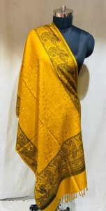 Mustard Colour Woollen Fabric Shawl