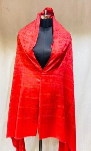 Red Colour Woollen Fabric lovely Shawl