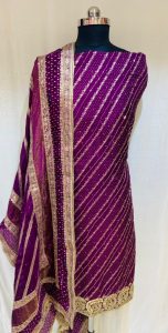 Banarasi Fabric Wine  Colour Party Wear Suit