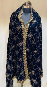 Velvet Fabric Navy Blue Stole