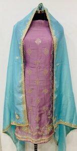 Shimmer Fabric Lavender Colour Party Wear Suit