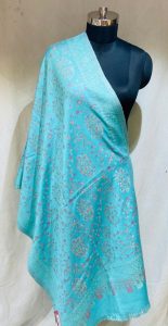 Pashmina Fabric  Firozi  Colour Beautiful  Stole