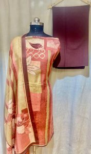 Woolen Fabric Coffee Colour  Casual Wear Suit