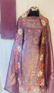 Tissue Fabric Movish Colour Party Wear Suit