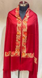 Mehroon Colour Woollen Fabric Lovely Stole