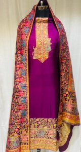 Silk Fabric Wine Colour Attractive Designer Party wear Suit